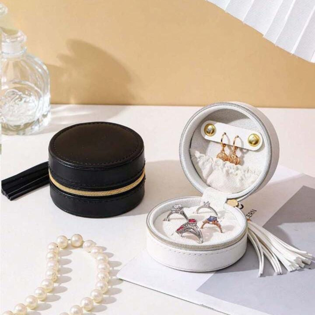 Premium Round Travel Jewellery Organizer πβ¨