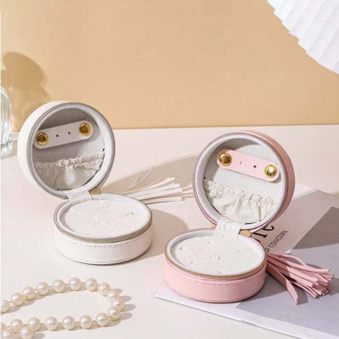 Premium Round Travel Jewellery Organizer πβ¨