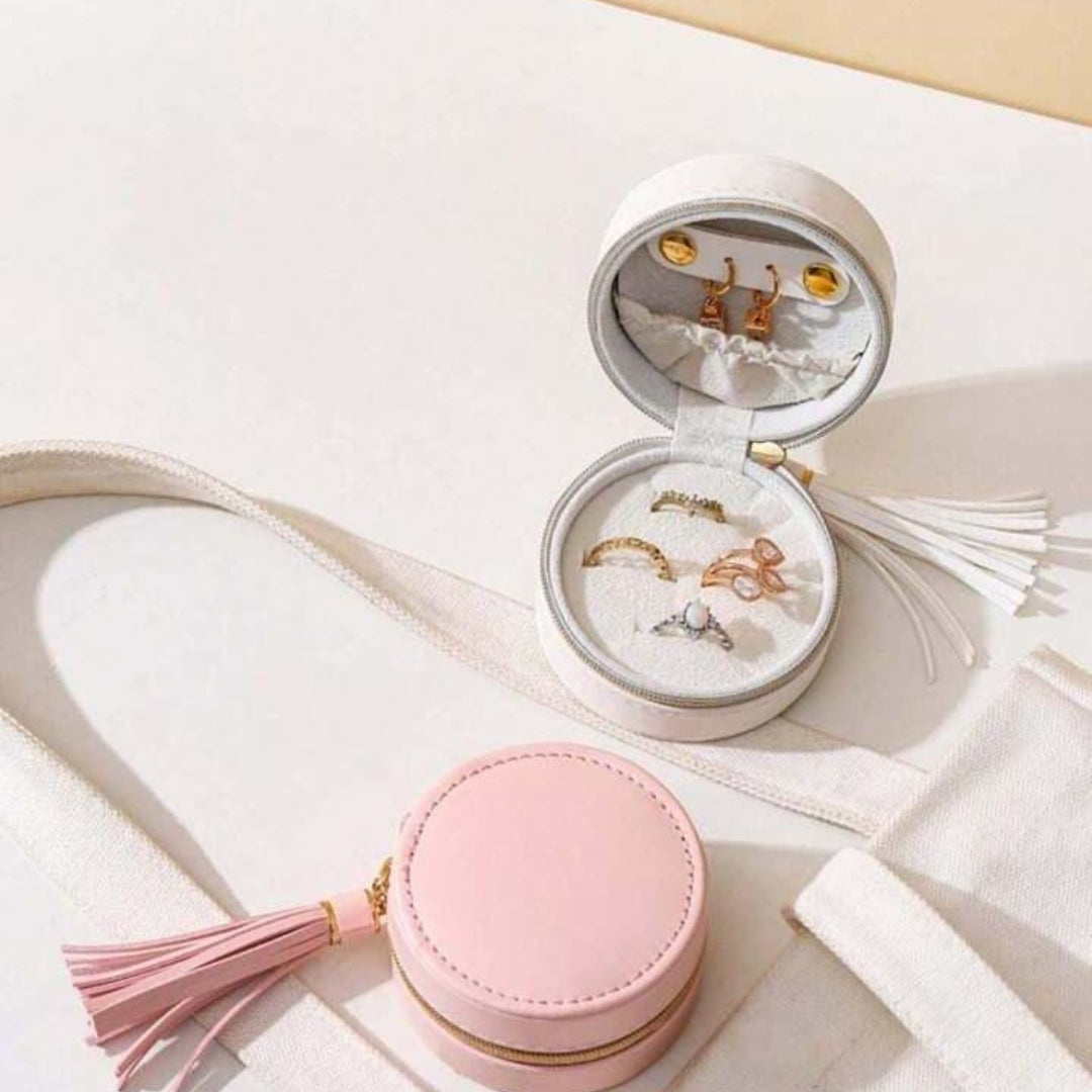 Premium Round Travel Jewellery Organizer πβ¨