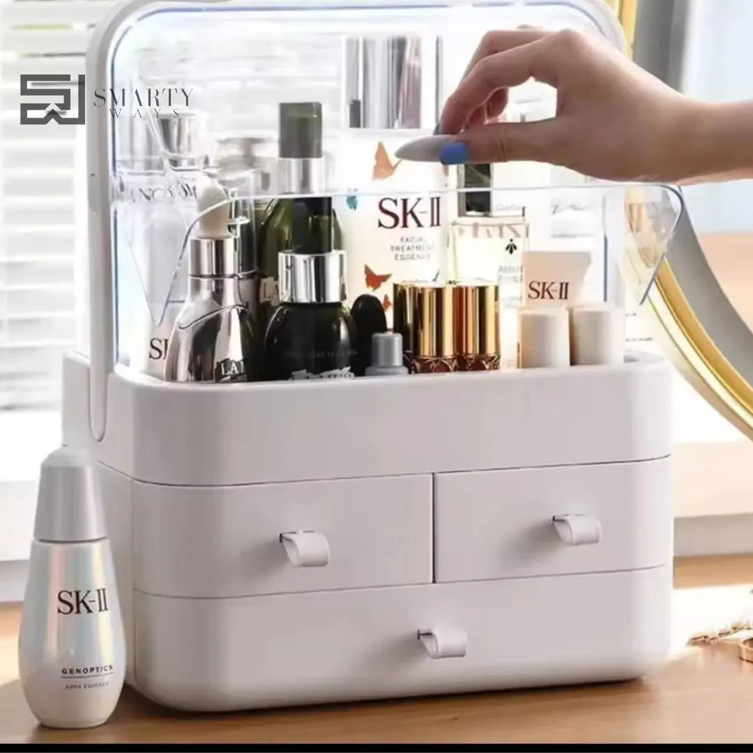 Elegant Vanity Organizer with Drawers – Perfect for Decluttering Makeup and Skincare