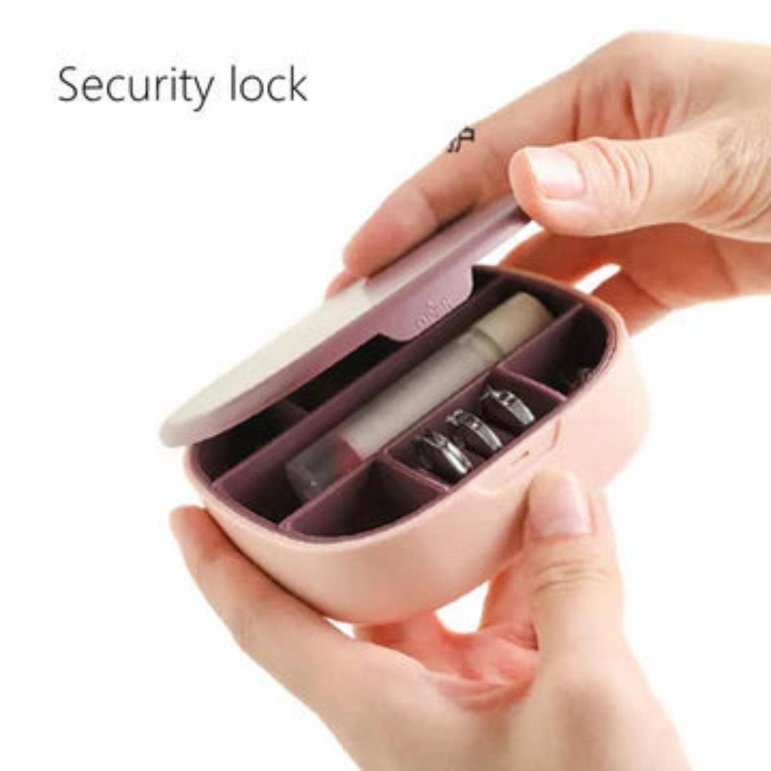 Portable Mirror Jewelry Organizer Box