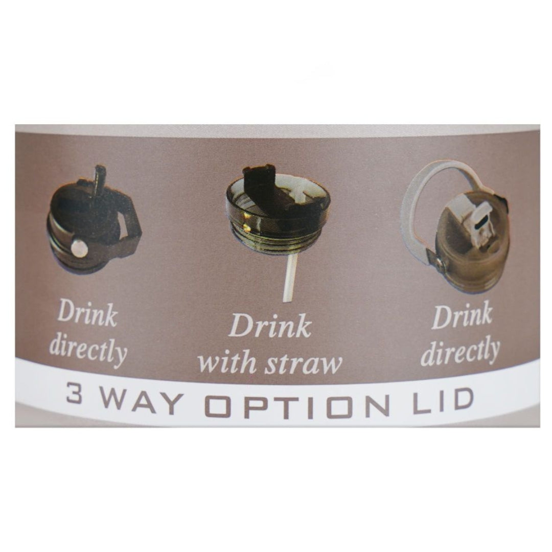 Flip Straw Coffee Tumbler With Handle – 30oz Insulated Mug | BLACK