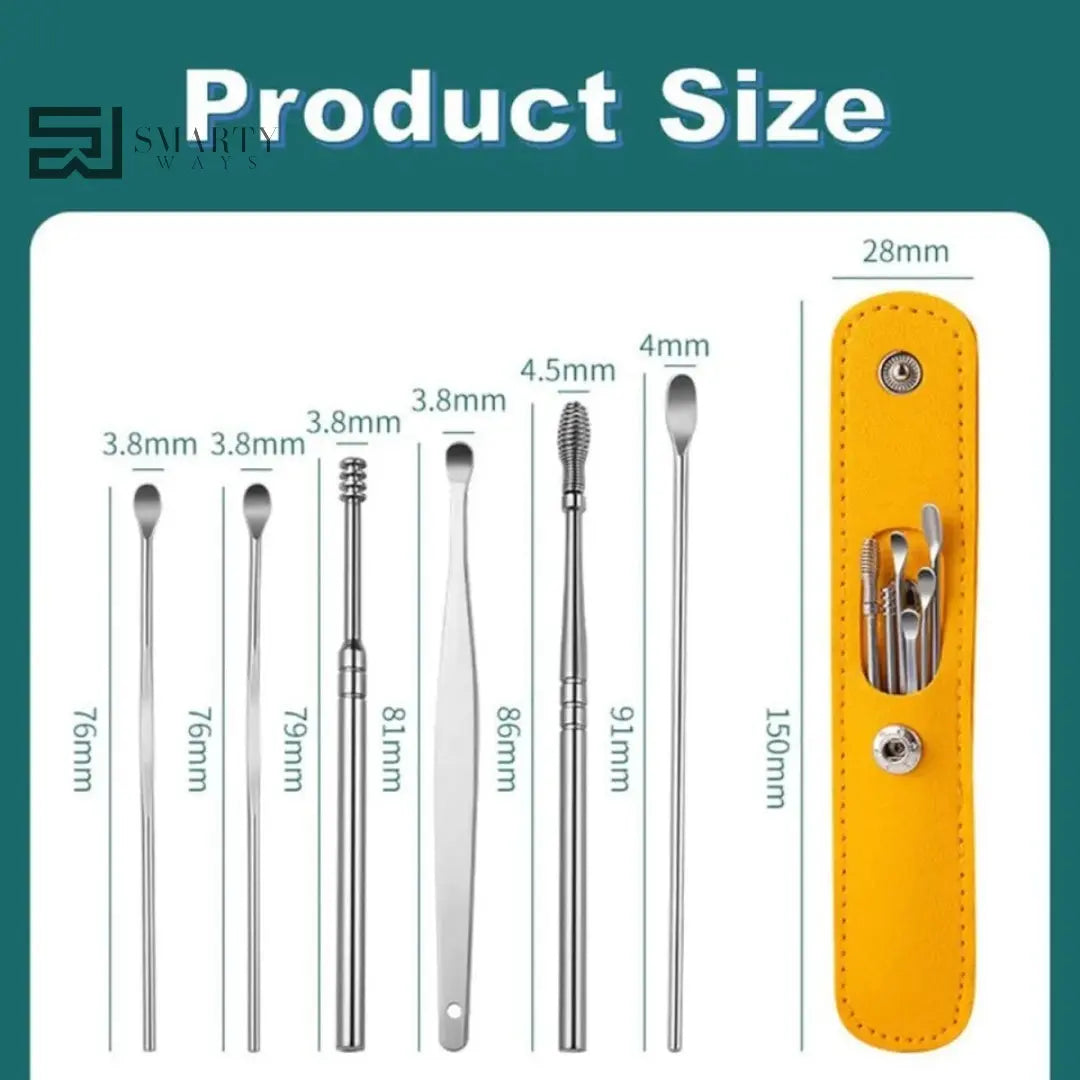 High-Quality Stainless Steel Ear Cleaning Tools – Different Shapes for Effective Cleaning