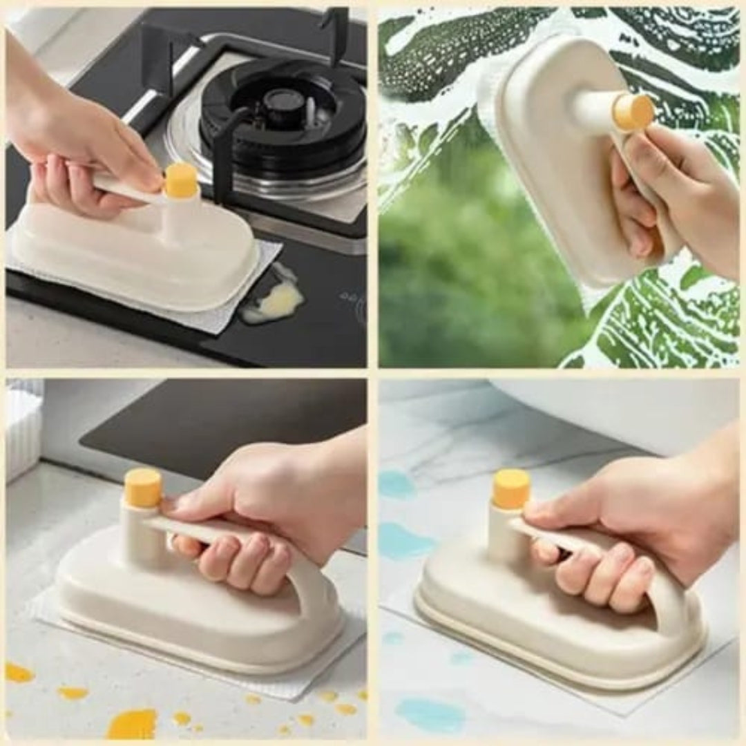 Multi-Purpose Kitchen Cleaning Brush with Disposable Pads