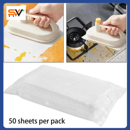 Multi-Purpose Kitchen Cleaning Brush with Disposable Pads