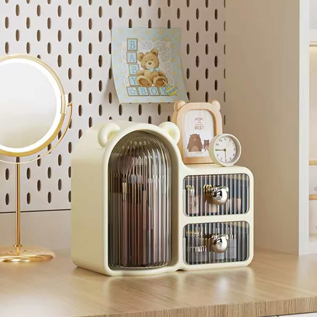Rotating Organizer with Drawers in Pakistan – Stylish Makeup & Skincare Storage Box | smartyways.pk