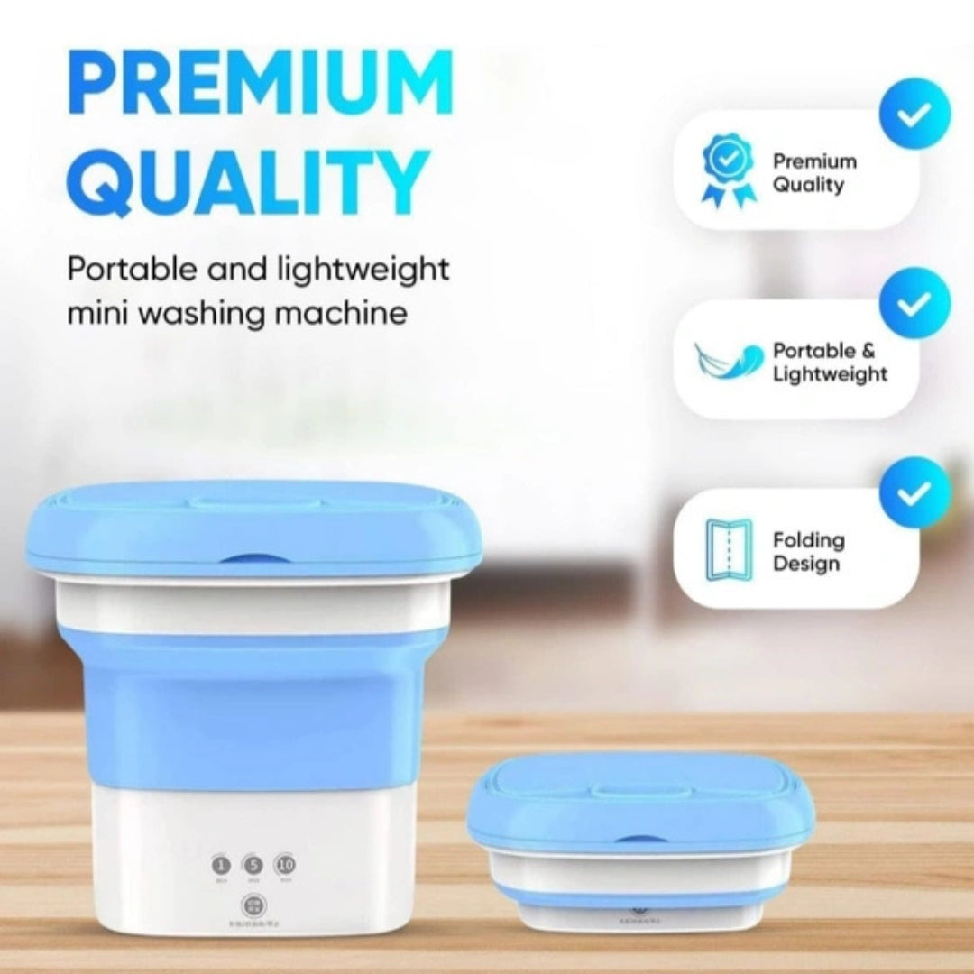 Mini Portable Washing Machine – Foldable, Ultrasonic & Travel-Friendly 🧺✨