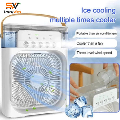 ❄️ Mini Cooler Fan – Portable Ice Air Fan with 3-Speed Cooling