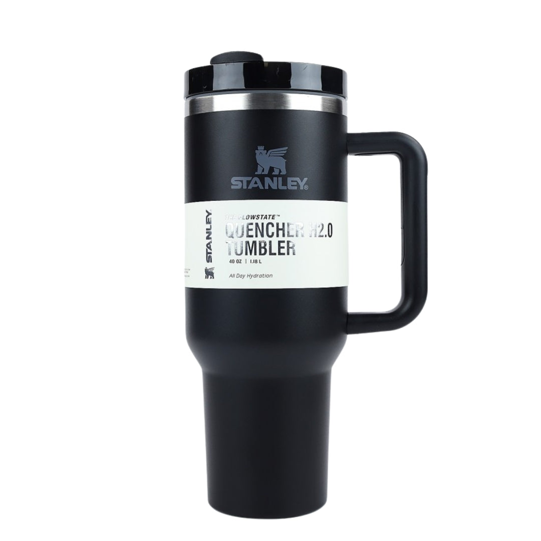 Stanley Quencher H2.0 Flowstate Tumbler – 40 oz (1.2L) | Premium Batch - Pure Black
