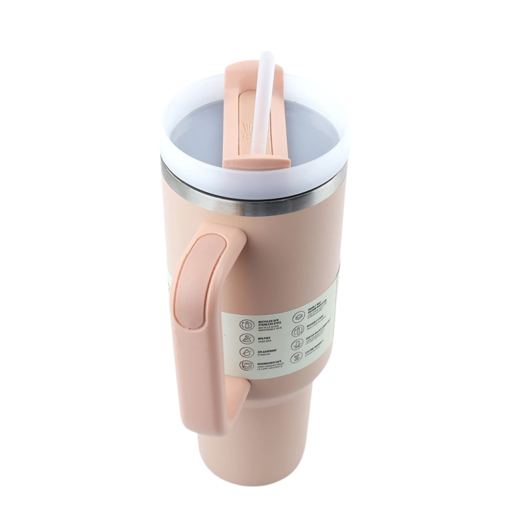 Stanley Quencher H2.0 Flowstate Tumbler – 40 oz (1.2L) | Premium Batch - Rosey Pink