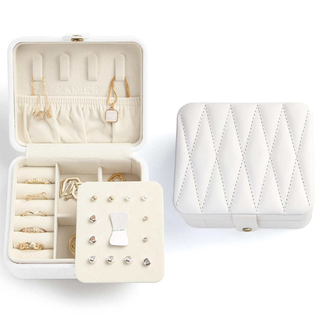 Luxury Velvet Leather Jewelry Organizer Box