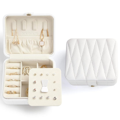 Luxury Velvet Leather Jewelry Organizer Box