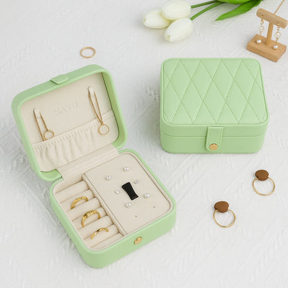 Luxury Velvet Leather Jewelry Organizer Box