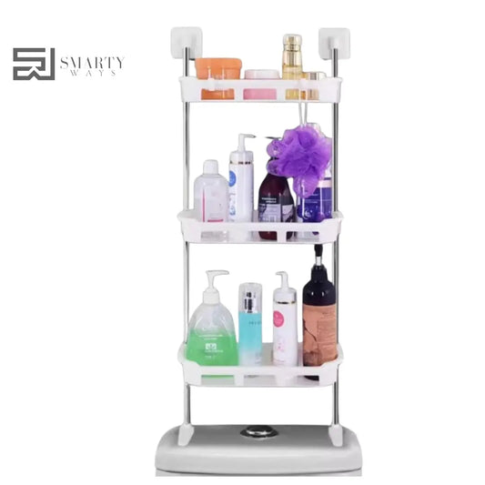 Wall-Mounted Over the Commode Storage Rack – 3-Tier Bathroom Organizer Smarty Ways
