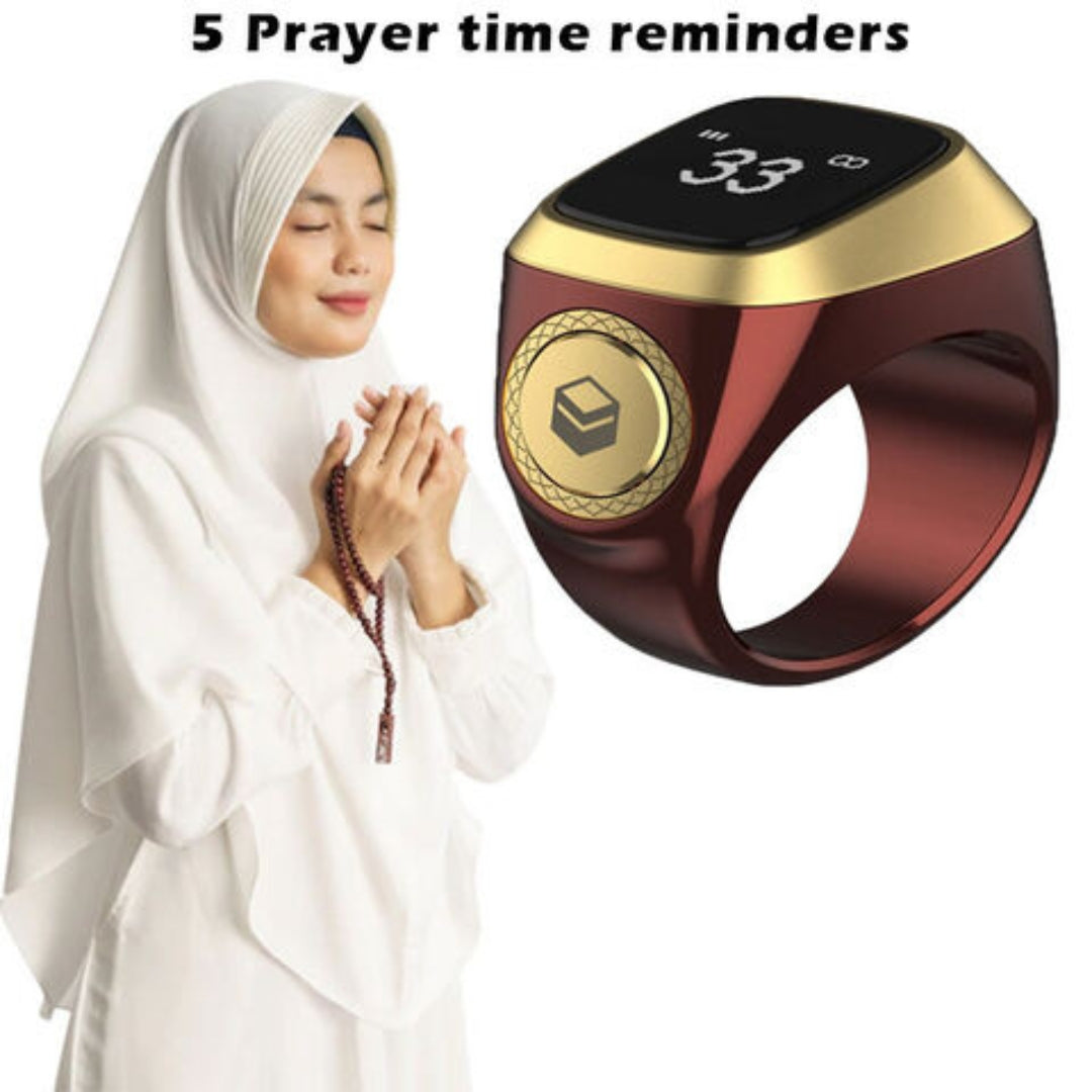 📿 Smart Digital Zikr Ring  – Rechargeable Tasbeeh Counter Smarty Ways